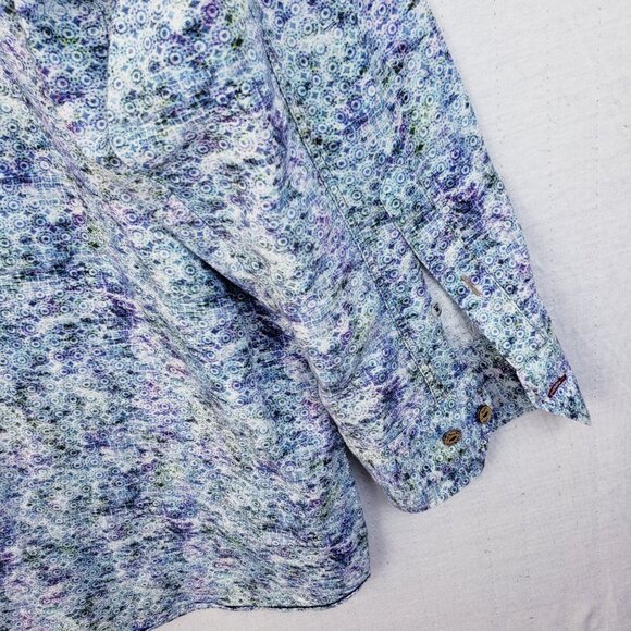 Signum Germany Button-Up Shirt Modern Fit Long Sleeve Abstract Woven size 2XL - Picture 9 of 9